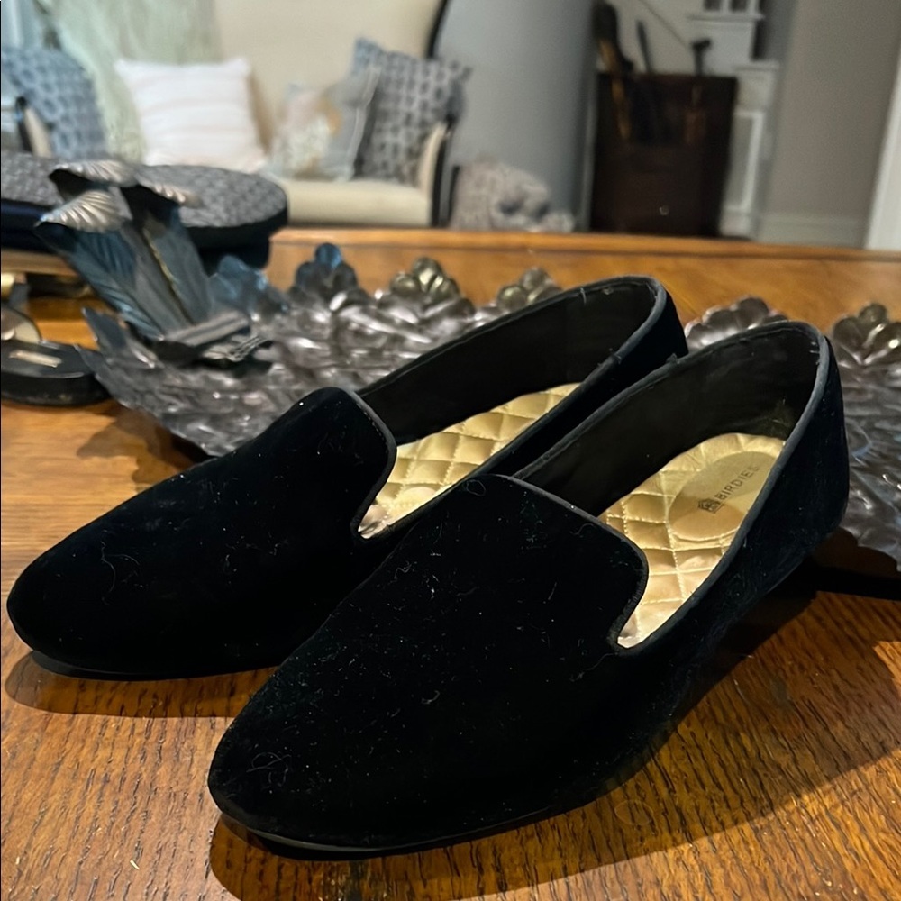 Black Birdies Starling  Velvet Loafers 10. SH129 - Picture 2 of 6